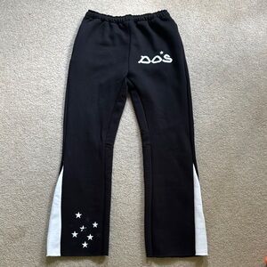 DOS Atl Black and White Joggers with Star Accents